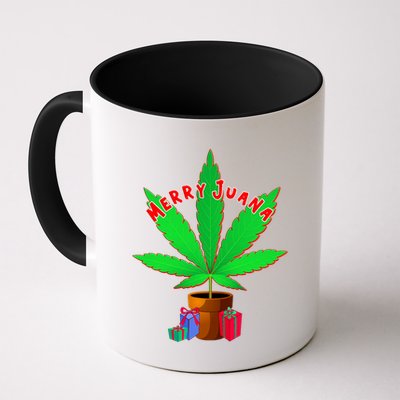 Merry Juana Marijuana Weed Mj Cannabis Christmas Tree Mug