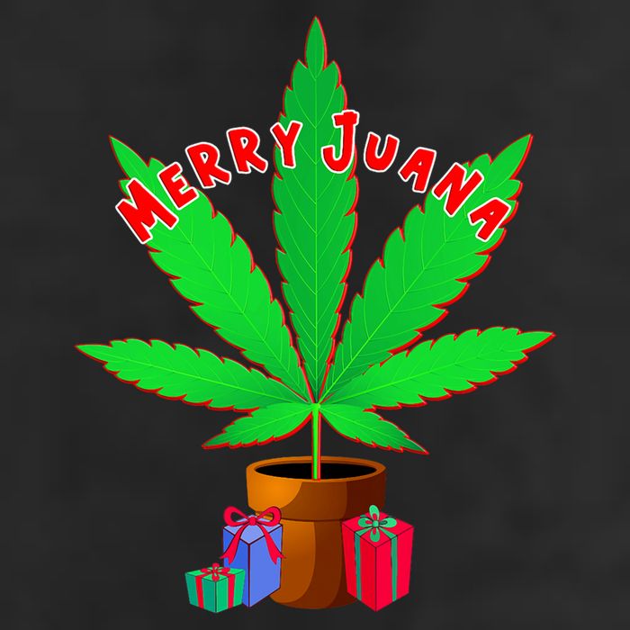 Merry Juana Marijuana Weed Mj Cannabis Christmas Tree 11oz C Handle Ceramic Mug