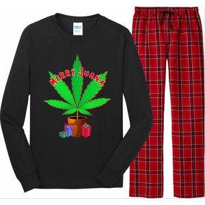 Merry Juana Marijuana Weed Mj Cannabis Christmas Tree Long Sleeve Pajama Set