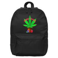 Merry Juana Marijuana Weed Mj Cannabis Christmas Tree 16 in Basic Backpack