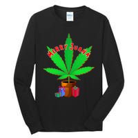 Merry Juana Marijuana Weed Mj Cannabis Christmas Tree Tall Long Sleeve T-Shirt