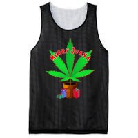 Merry Juana Marijuana Weed Mj Cannabis Christmas Tree Mesh Reversible Basketball Jersey Tank