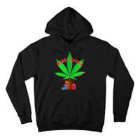 Merry Juana Marijuana Weed Mj Cannabis Christmas Tree Tall Hoodie