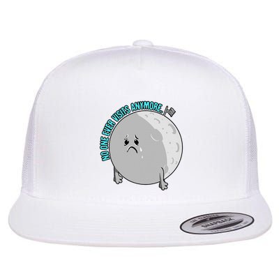 Moon Joke No One Visits Anymore Funny Science Astronomy Flat Bill Trucker Hat