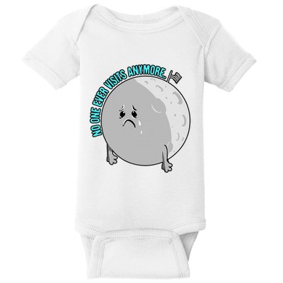Moon Joke No One Visits Anymore Funny Science Astronomy Baby Bodysuit