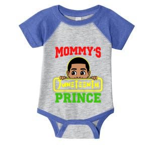 Mommys Juneteenth Prince Black Funny Meaningful Gift Infant Baby Jersey Bodysuit