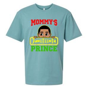 Mommys Juneteenth Prince Black Funny Meaningful Gift Sueded Cloud Jersey T-Shirt