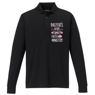 Ministry Jesus PastorS Wife Christian Church Appreciation Performance Long Sleeve Polo