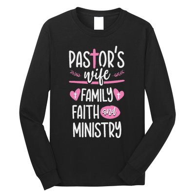 Ministry Jesus PastorS Wife Christian Church Appreciation Long Sleeve Shirt