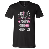 Ministry Jesus PastorS Wife Christian Church Appreciation V-Neck T-Shirt