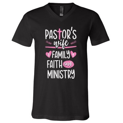 Ministry Jesus PastorS Wife Christian Church Appreciation V-Neck T-Shirt