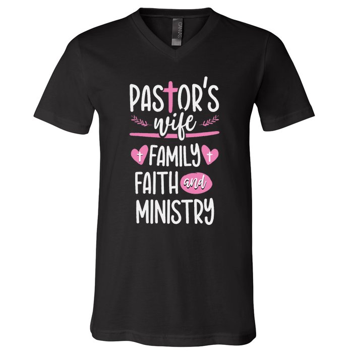 Ministry Jesus PastorS Wife Christian Church Appreciation V-Neck T-Shirt