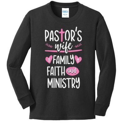 Ministry Jesus PastorS Wife Christian Church Appreciation Kids Long Sleeve Shirt