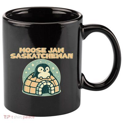 Moose Jaw Saskatchewan Canada Cute Penguin 11oz C Handle Ceramic Mug