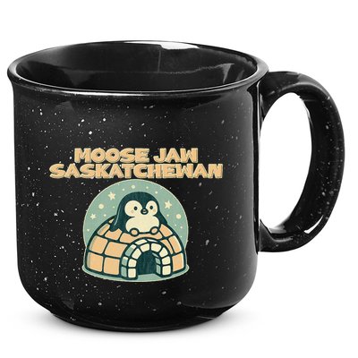 Moose Jaw Saskatchewan Canada Cute Penguin 15oz Campfire Ceramic Mug