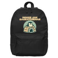 Moose Jaw Saskatchewan Canada Cute Penguin 16 in Basic Backpack