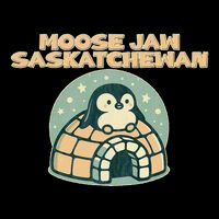 Moose Jaw Saskatchewan Canada Cute Penguin 16 in Basic Backpack