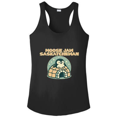 Moose Jaw Saskatchewan Canada Cute Penguin Ladies PosiCharge Competitor Racerback Tank