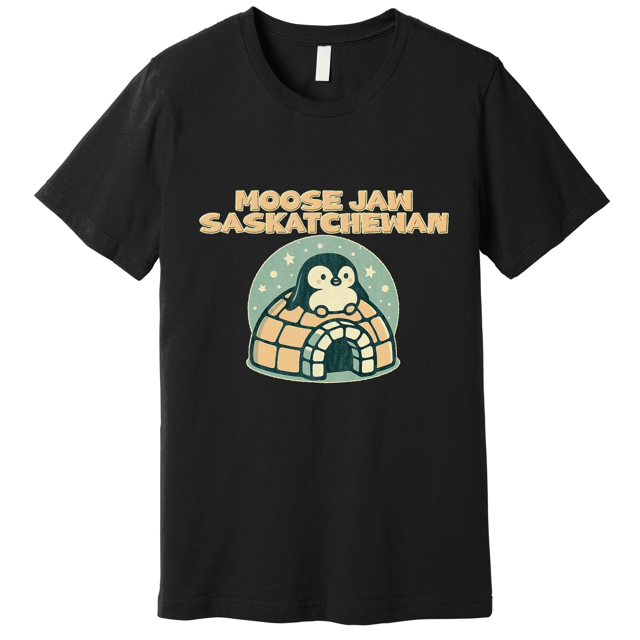 Moose Jaw Saskatchewan Canada Cute Penguin Premium T-Shirt