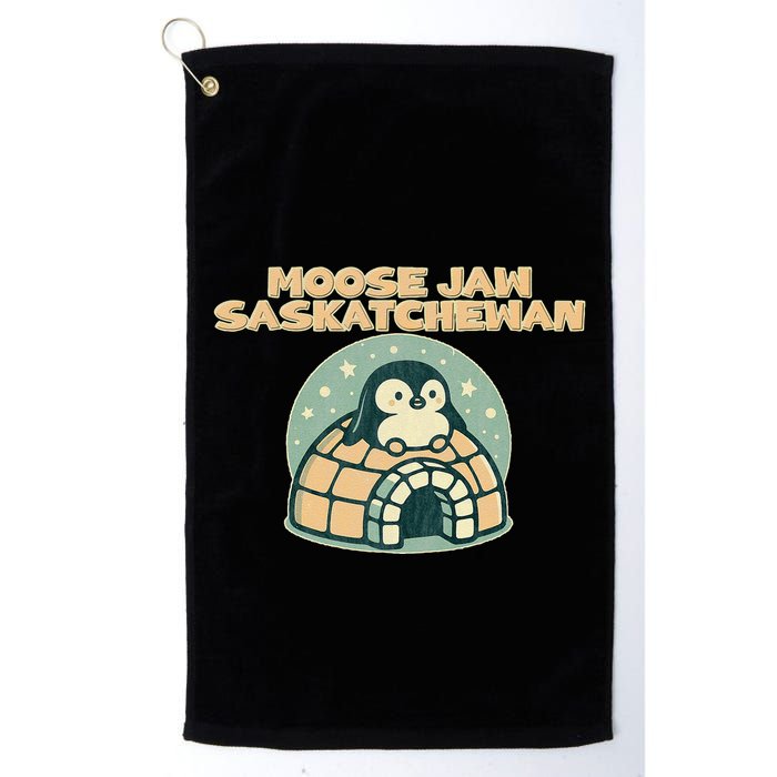 Moose Jaw Saskatchewan Canada Cute Penguin Golf Towel