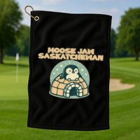 Moose Jaw Saskatchewan Canada Cute Penguin Golf Towel