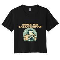 Moose Jaw Saskatchewan Canada Cute Penguin Women's Crop Top Tee