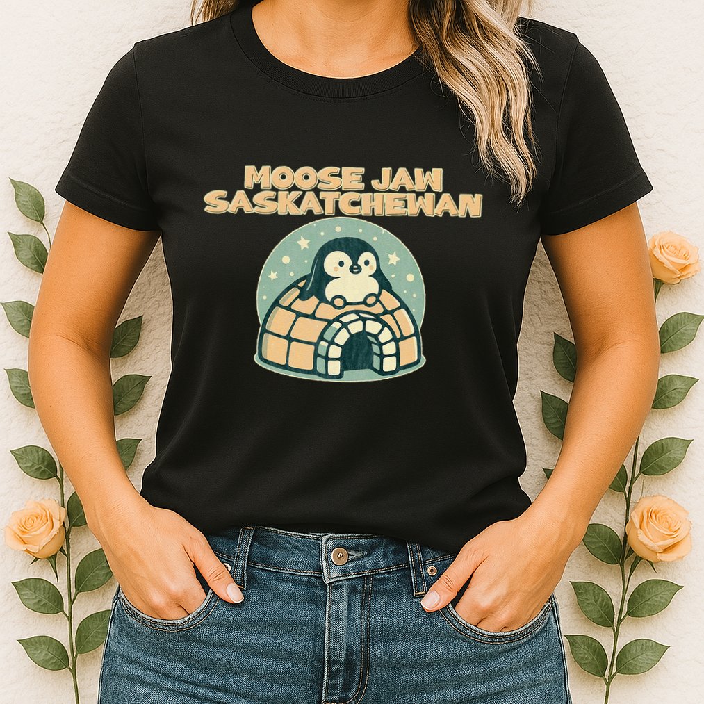 Moose Jaw Saskatchewan Canada Cute Penguin Womens T-Shirt