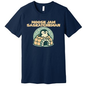 Moose Jaw Saskatchewan Canada Cute Penguin Premium T-Shirt