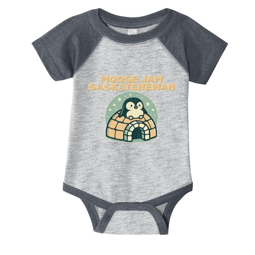 Moose Jaw Saskatchewan Canada Cute Penguin Infant Baby Jersey Bodysuit