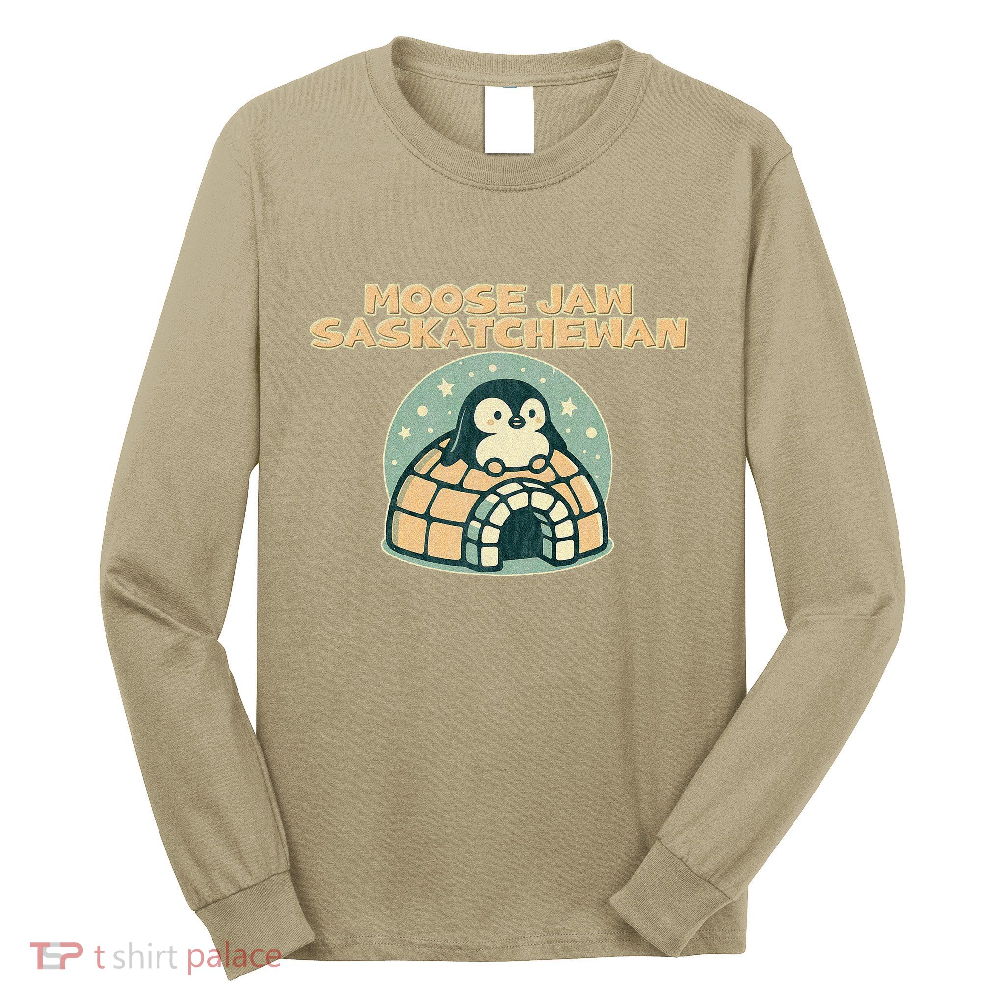 Moose Jaw Saskatchewan Canada Cute Penguin Long Sleeve Shirt