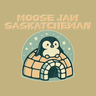 Moose Jaw Saskatchewan Canada Cute Penguin T-Shirt
