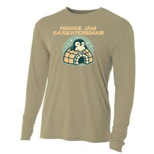 Moose Jaw Saskatchewan Canada Cute Penguin Cooling Performance Long Sleeve Crew