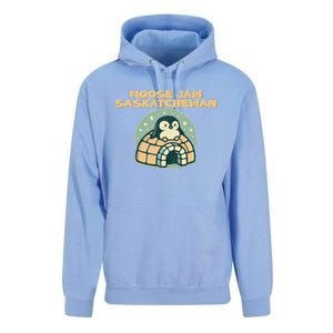 Moose Jaw Saskatchewan Canada Cute Penguin Unisex Surf Hoodie