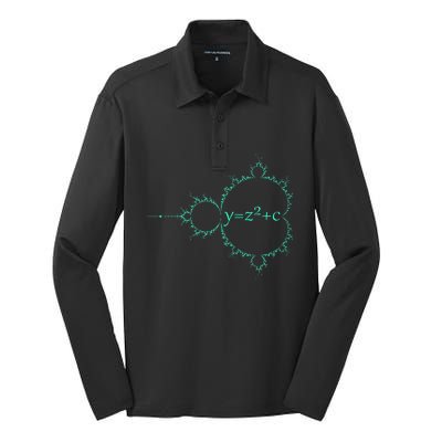 Mandelbrot Julia Set Fractal Complex Number Equation Algebra Silk Touch Performance Long Sleeve Polo