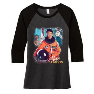 Ms Jemison Tribute Black History Month Future Astronaut Women's Tri-Blend 3/4-Sleeve Raglan Shirt