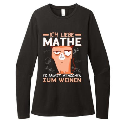 Maths jokes teacher mathematics student cat I love maths Womens CVC Long Sleeve Shirt