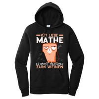 Maths jokes teacher mathematics student cat I love maths Women's Pullover Hoodie