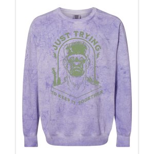 Monster Just Trying To Keep It Together Colorblast Crewneck Sweatshirt