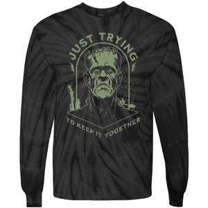 Monster Just Trying To Keep It Together Tie-Dye Long Sleeve Shirt