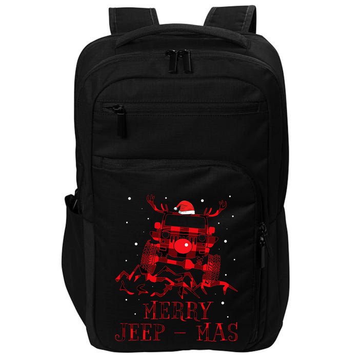 Merry Jeepmas Ugly Christmas Sweater Xmas Impact Tech Backpack