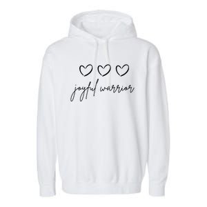 Minimalist Joyful Warrior Kamala Harris Tim Walz Waltz 2024 Garment-Dyed Fleece Hoodie