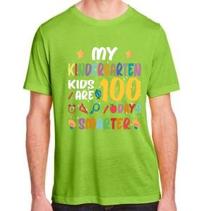 My Kindergarten Are 100 Days Smarter Kinder Teacher Gift Adult ChromaSoft Performance T-Shirt