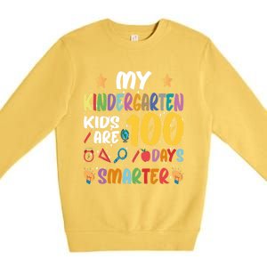 My Kindergarten Are 100 Days Smarter Kinder Teacher Gift Premium Crewneck Sweatshirt