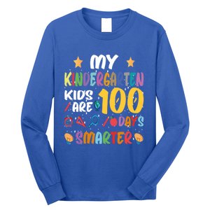 My Kindergarten Are 100 Days Smarter Kinder Teacher Gift Long Sleeve Shirt