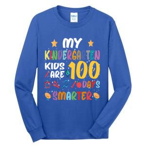 My Kindergarten Are 100 Days Smarter Kinder Teacher Gift Tall Long Sleeve T-Shirt