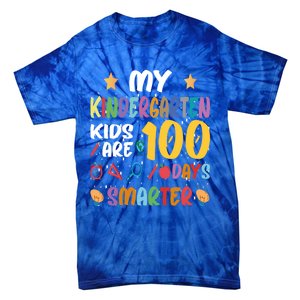 My Kindergarten Are 100 Days Smarter Kinder Teacher Gift Tie-Dye T-Shirt