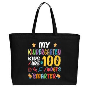 My Kindergarten Are 100 Days Smarter Kinder Teacher Gift Cotton Canvas Jumbo Tote