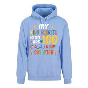 My Kindergarten Are 100 Days Smarter Kinder Teacher Gift Unisex Surf Hoodie