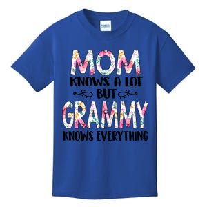 Mom Knows A Lot But Grammy Knows Everything Mother's Day Gift Kids T-Shirt