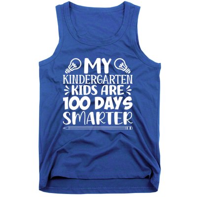 My Kindergarten Are 100 Days Smarter Teacher 100th Day Great Gift Tank Top